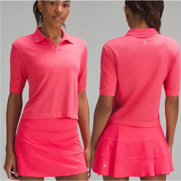 NWT Lululemon Women Lip Gloss Pink Swiftly Tech Relaxed Fit Polo Shirt W3GMJS 2 - Picture 10 of 10